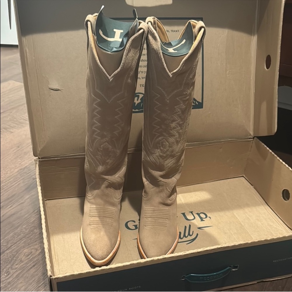 Tecovas the Abby Light Brown Heeled Boots